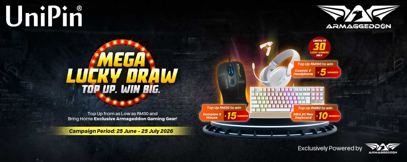 Nak dapat barang Armageddon secara PERCUMA bila korang topup UniPin Credits? 🔥